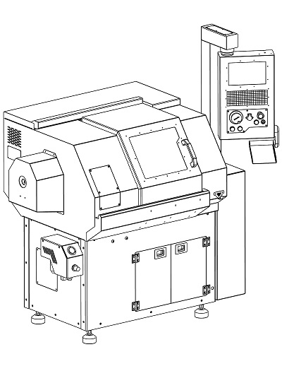 Komatron GT 300 Cnc Gang Lathe, high volume machining, precision machining parts, suitable solution for precision parts, suitable for high quantity parts, rigid casting body, spindle design, compact design cnc, cnc for auxiliary operations, auxiliary operations turning, suitable solution for small parts, cnc for small parts, lathe for small parts